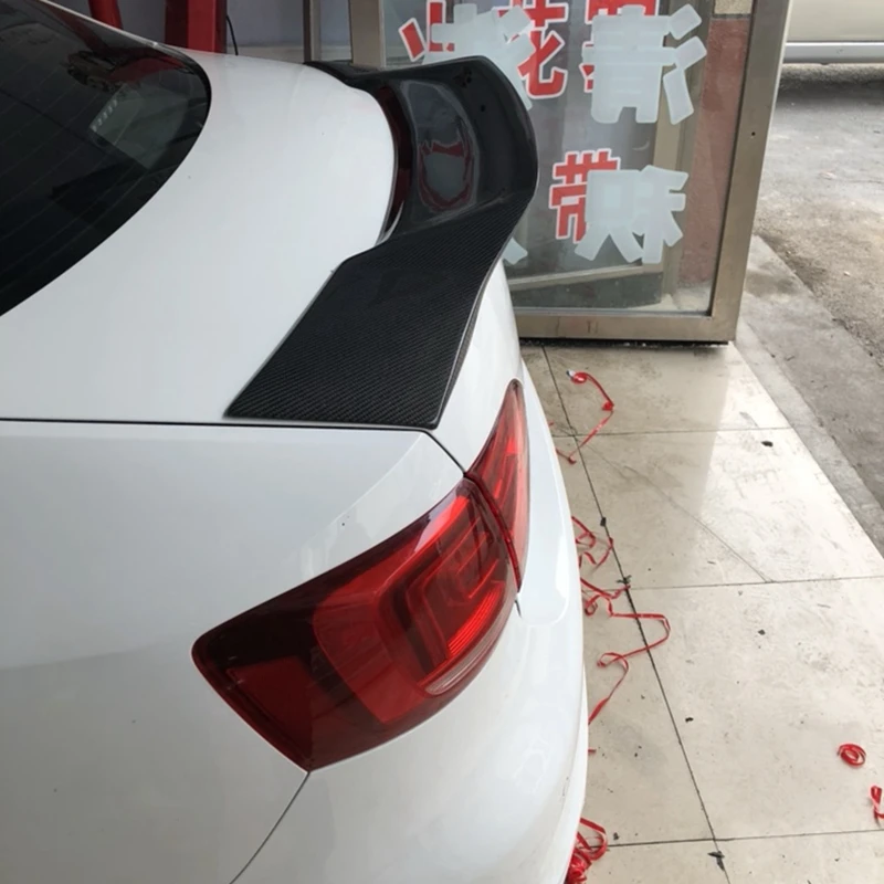 Для Volkswagen спойлер Jetta 2013- углеродное волокно Материал заднее крыло праймер цвет задний спойлер
