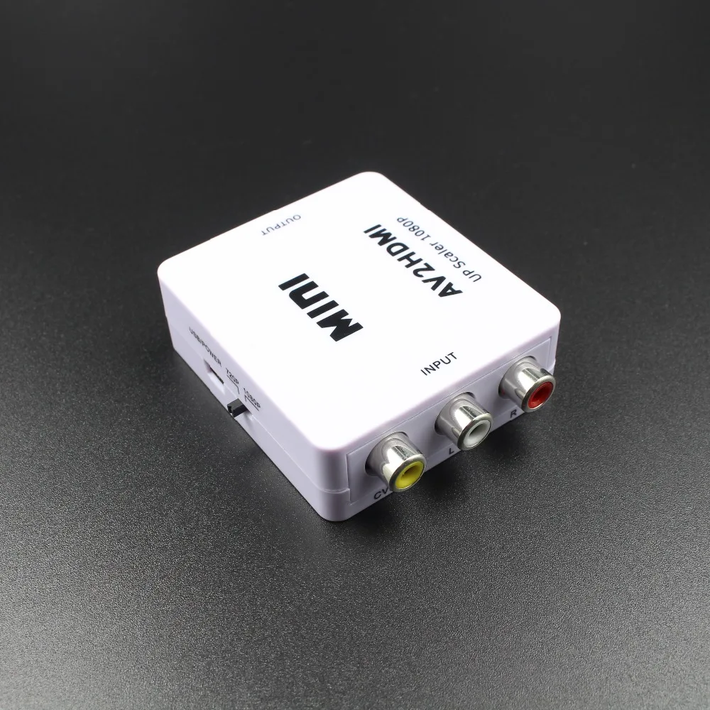 DOITOP Композитный RCA AV HDMI CVBS чтобы адаптер конвертер Поддержка HD 720 P 1080 к Mini AV2 видео