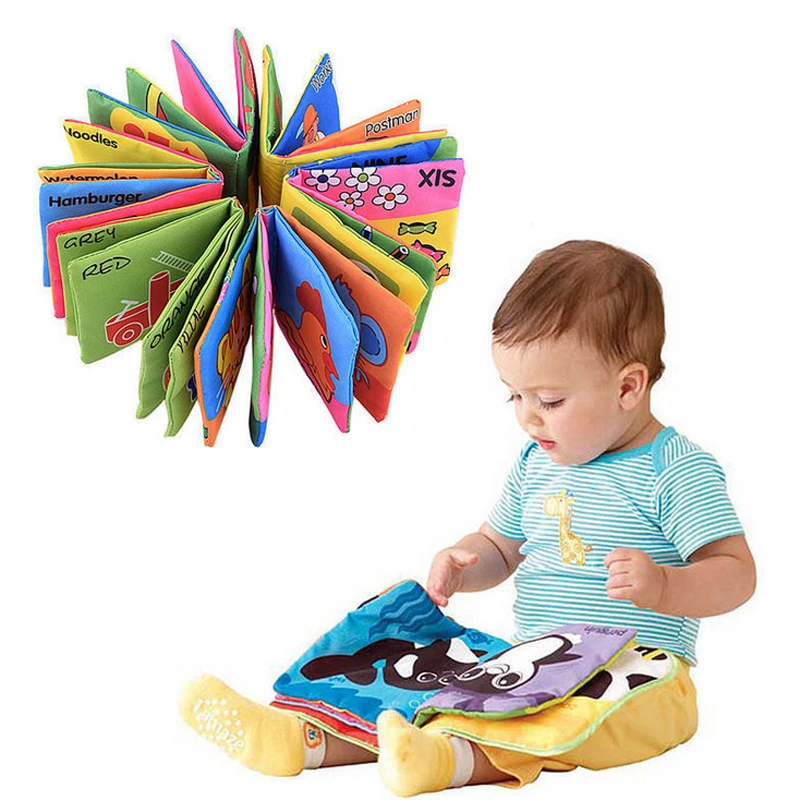 

Baby Book Soft Cloth Books Toddler Newborn Early Learning Develop Cognize Reading Puzzle Book Toys Infant Quiet Book For Kids