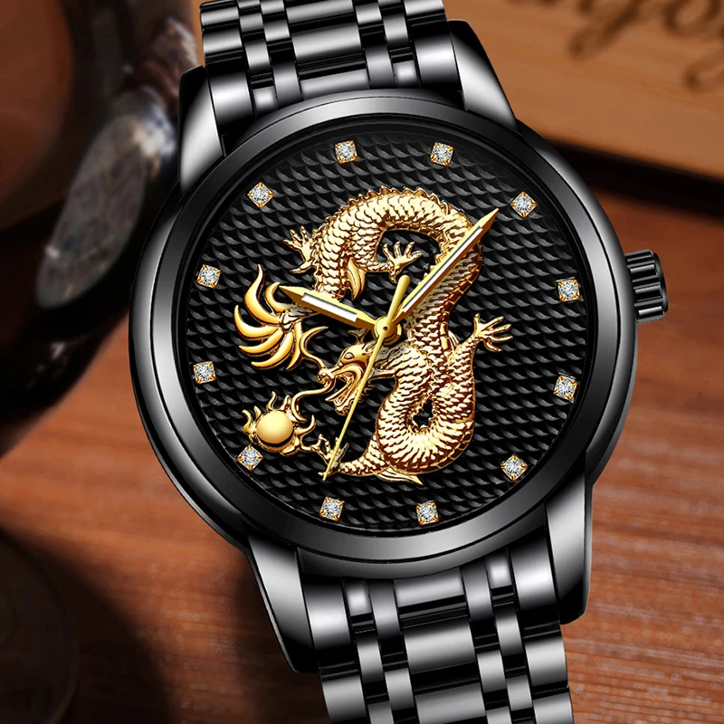 Часы наручные LIGE Мужские кварцевые брендовые Роскошные креативные