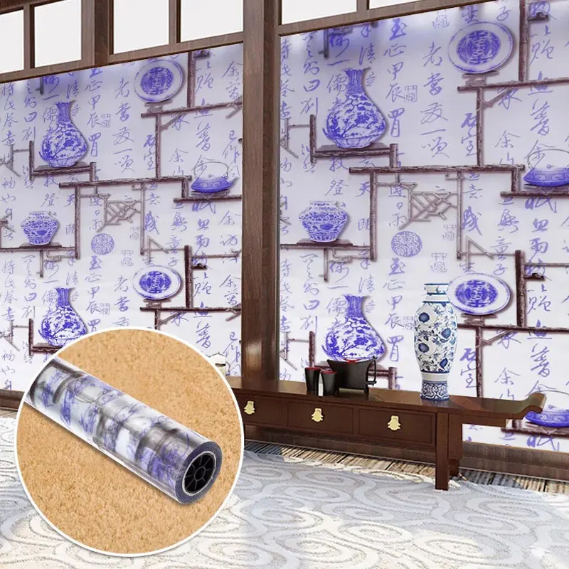 Chinese style Stained glass stickers Frosted decorative film Self-adhesive Window Home Decor kitchen Tea room 45/60*500cm | Дом и сад