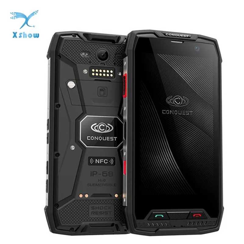 Black Conquest S11 7000 мАч IP68 водонепроницаемый ударопрочный 4G смартфон 4 Гб+ 64 Гб 128 ГБ NFC OTG сотовые телефоны Android 7,0 прочный мобильный телефон - Цвет: Black