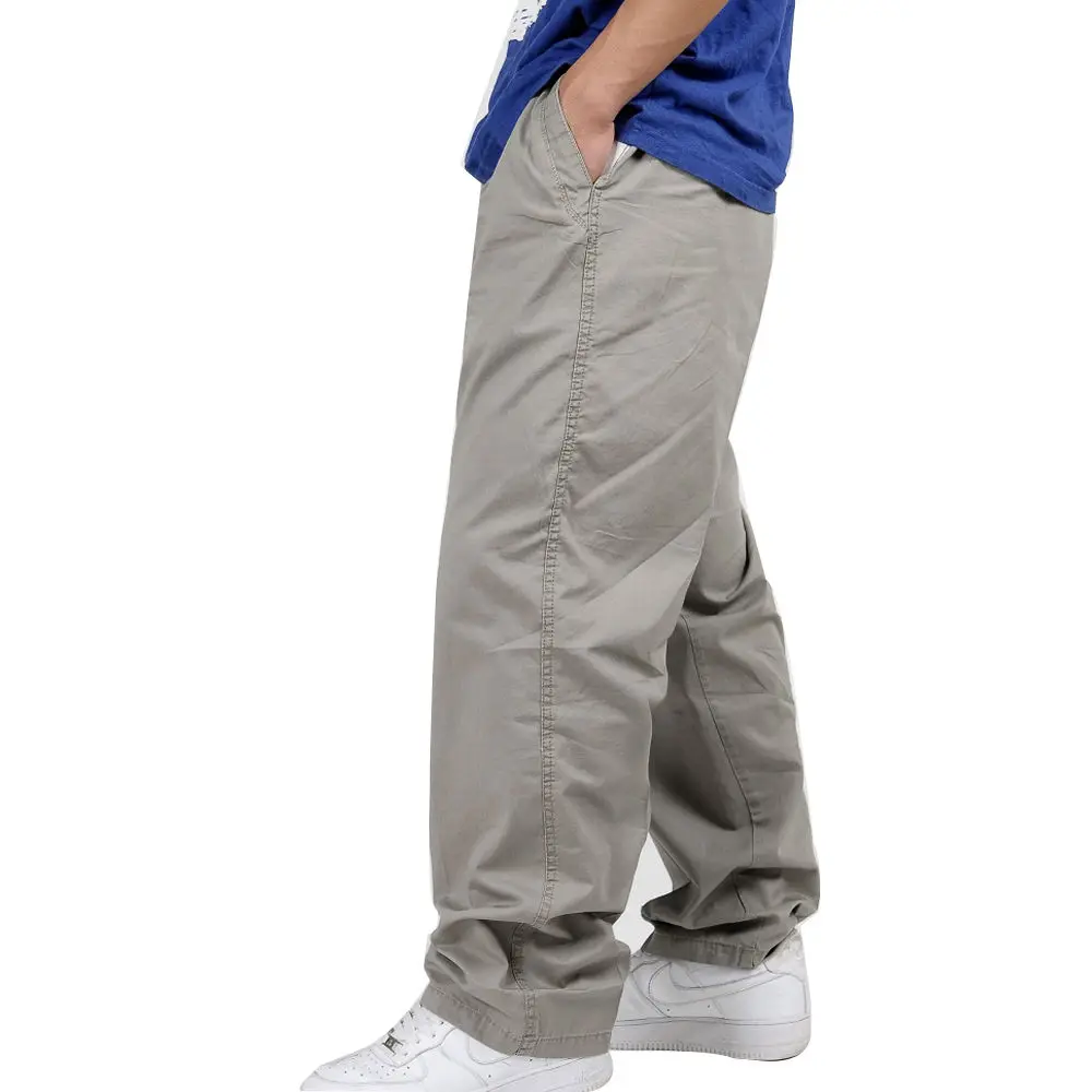 Men Big Large Size Loose Pnats Men's Summer Cotton Cargo Overalls Plus ARMY Casual Pants Trousers 4XL 5XL 6XL | Мужская одежда