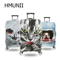 hmunii 2019 3d prints suitcase cover luggage cover protector elastitc cover high stretch protection dust proof cover on suitcase