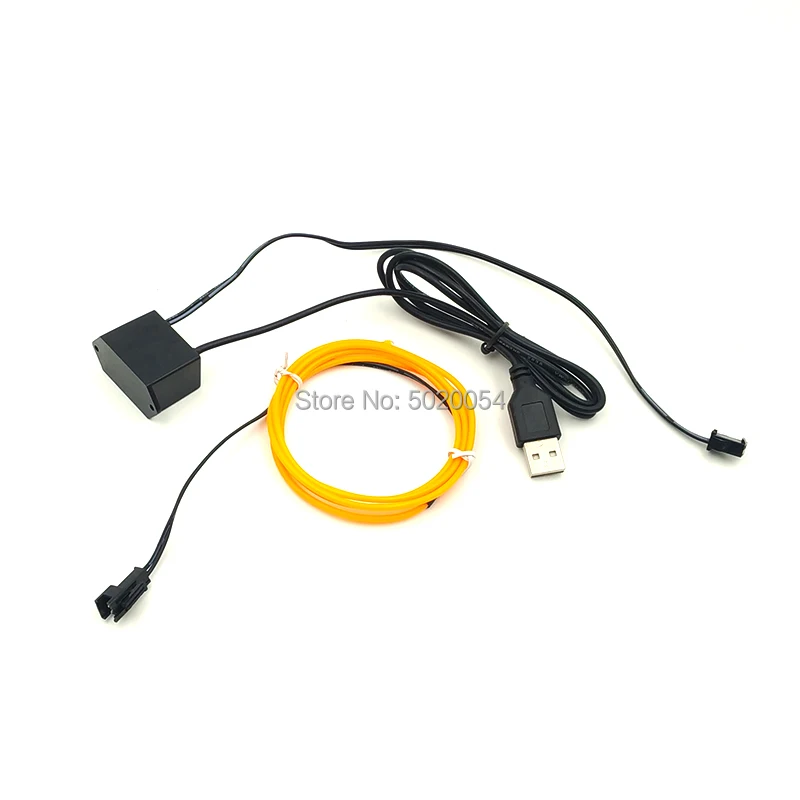 GZYUCHAO EL 1 м Led Гибкая мягкая трубка провода 2 3 мм Dia неоновая светящаяся