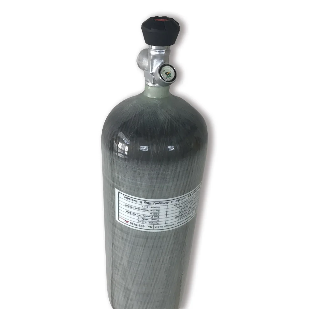 Bestellen AC10931 9L Hpa Scuba Tauchen Zylinder Gas Zylinder 30Mpa Pcp Luft Flasche Airforce Für Schießen Ziel Unterwasser Pistole Acecare