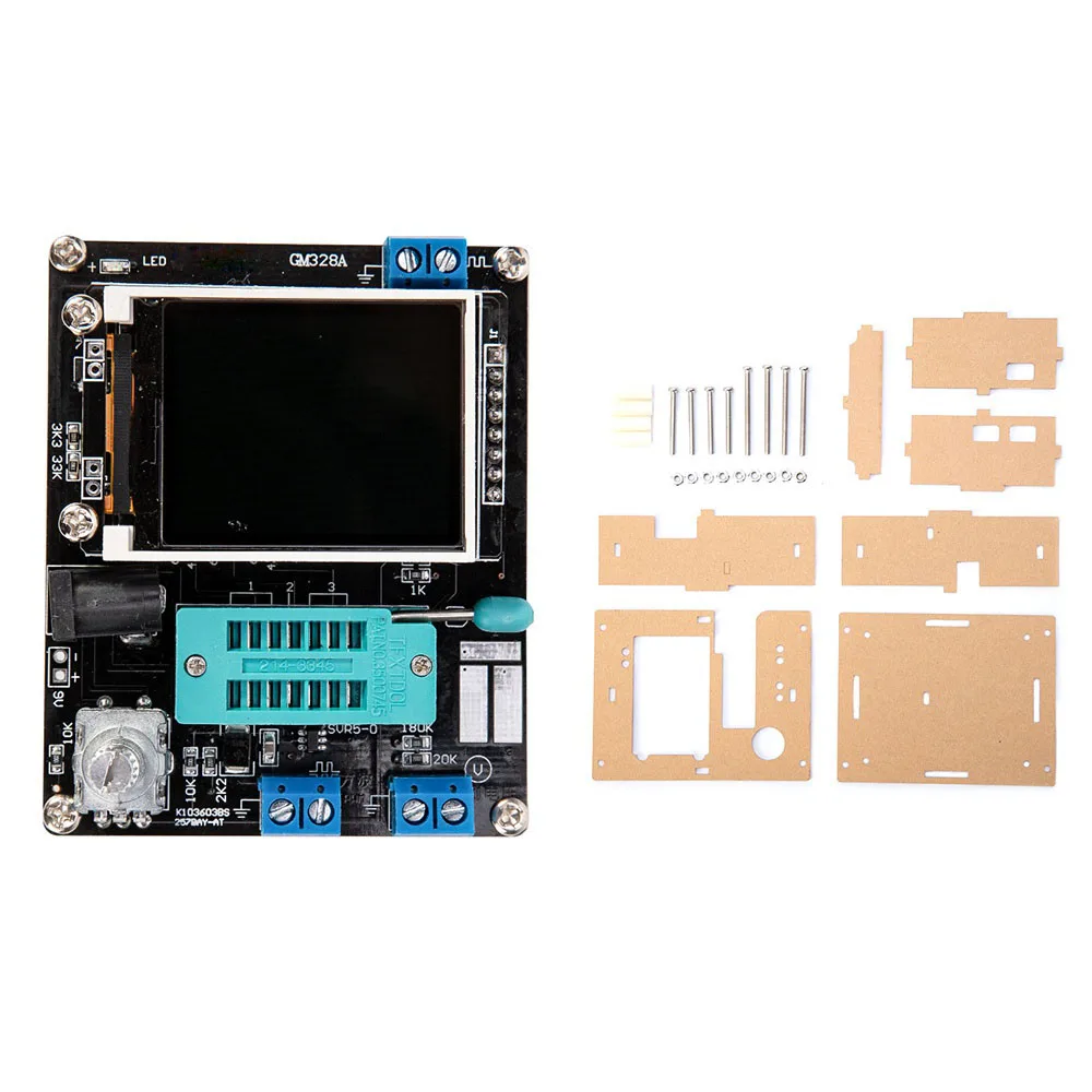 With Box ESR метр GM328A Транзистор тестер ЖК-дисплей диод емкость ESR напряжение частотомер ШИМ квадратная волна генератор сигналов - Цвет: With Box