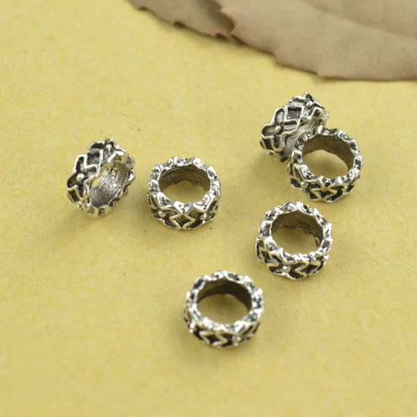 Бусины из цинкового сплава 40 шт. металлические бусины с большим отверстием в