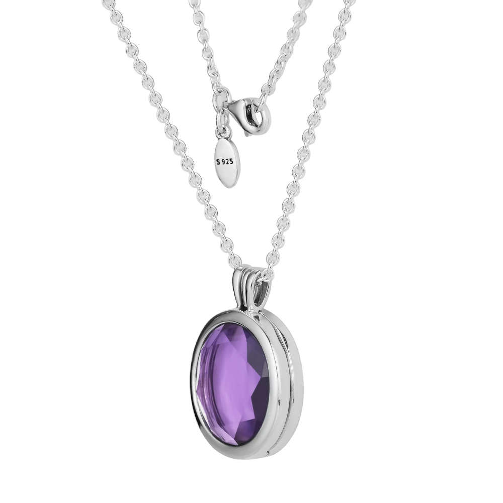 Genuine 925 Sterling Silver Chain Necklace Faceted Locket Pendants Necklaces for Women DIY Fits Petite Charms Jewelry pulseras | Украшения