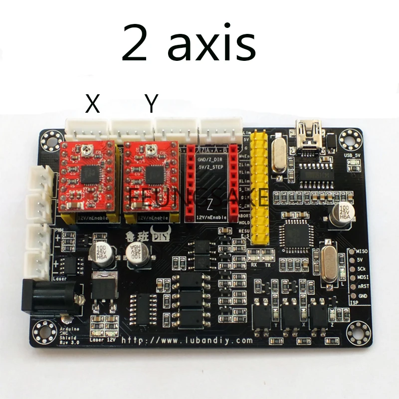 USB лазер 2 оси шаговый двигатель драйвер плата управления ler v5 DIY Лазерный Гравер