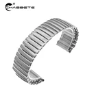 Ремешок для часов из нержавеющей стали 22 мм для Pebble Timeстальной эластичный ремешок для часов петля для увеличения запястья браслет серебряный черный