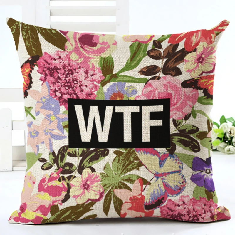 2017 новое поступление в западном стиле с буквенным принтом Подушка Almofadas льняная