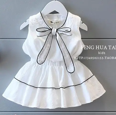 Мода Дети Девушки Одежда Детская детская Летом Ребенок Женский Набор Опрятный