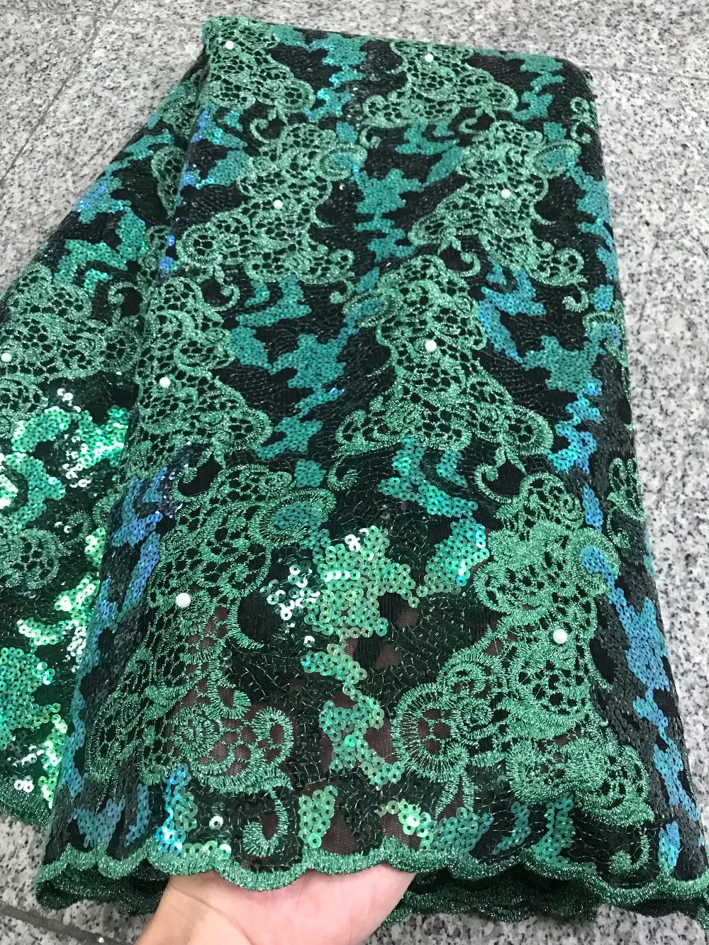 High Quality African Sequins Organza Lace Fabric 2021 Hot Sale Class With | Дом и сад