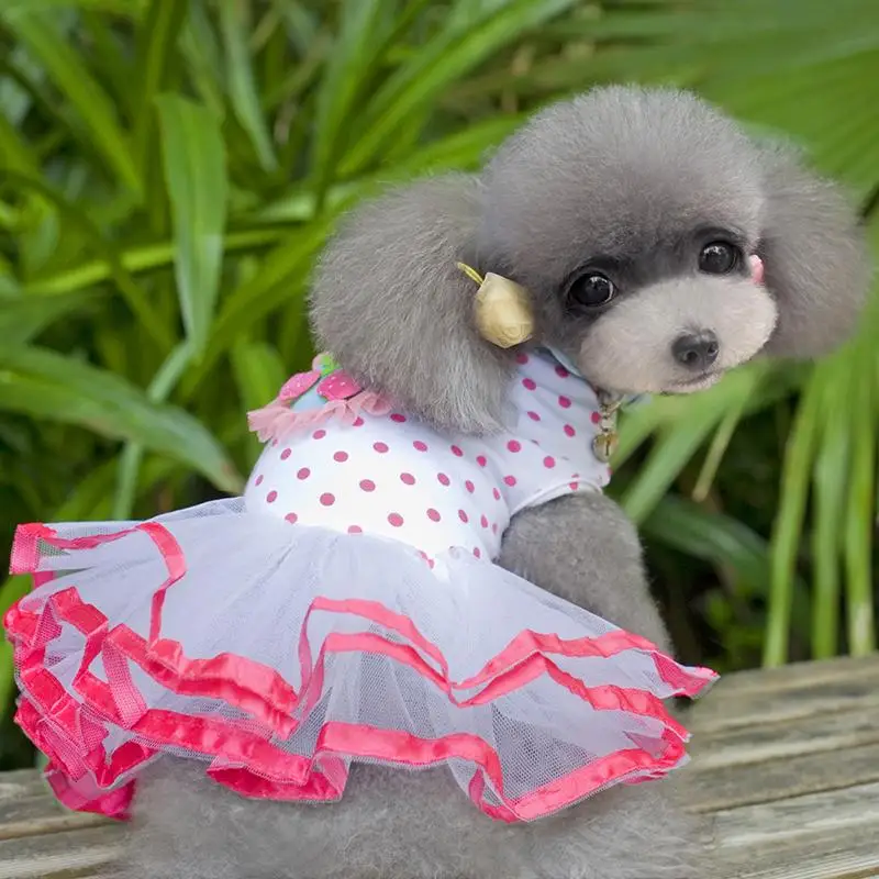 2017 Puppy Dog Dress Princess Dot Lace Skirt Tutu Pet Cat Summer Clothes Apparel | Дом и сад
