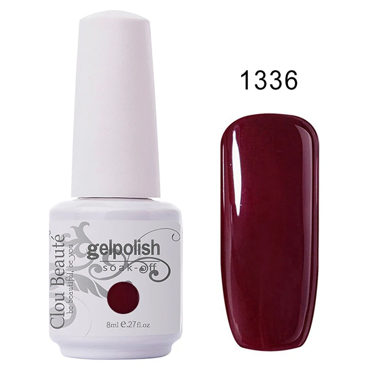 1336 Clou Beaute Гель-лак для ногтей 8 мл Гель-лак 85 цветов Профессиональный лак Nagellack лак vernis полуперманентный розовый гель для ногтей - Цвет: 1336