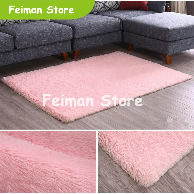 Простой современный ковер из шелковой шерсти утолщенная подушка для гостиной