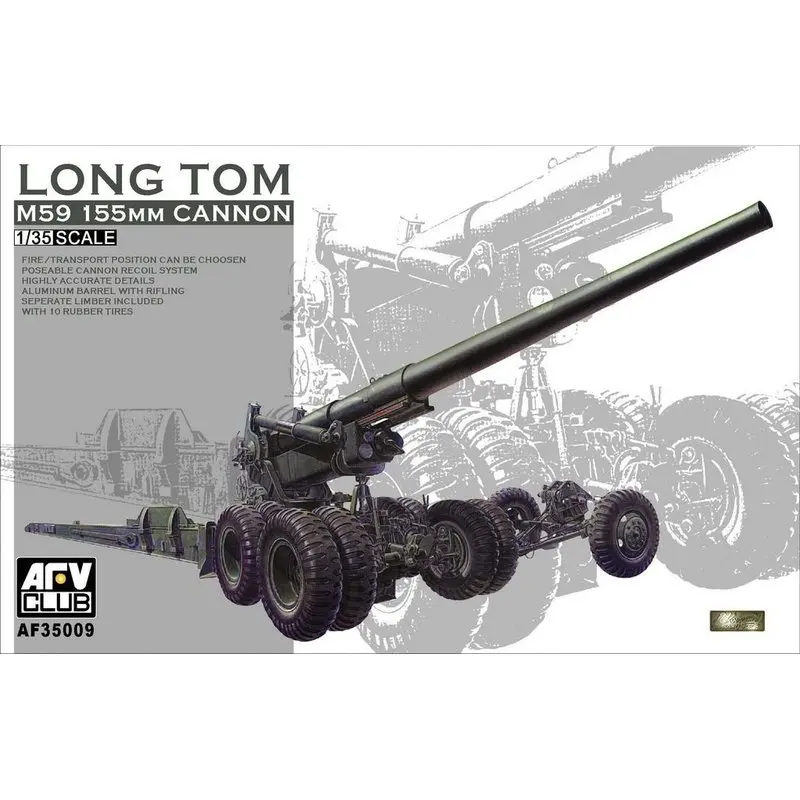 AFV Club AF35009 1/35 длинный TOM M59 155 мм набор моделей CANNON - Scale | Игрушки и хобби