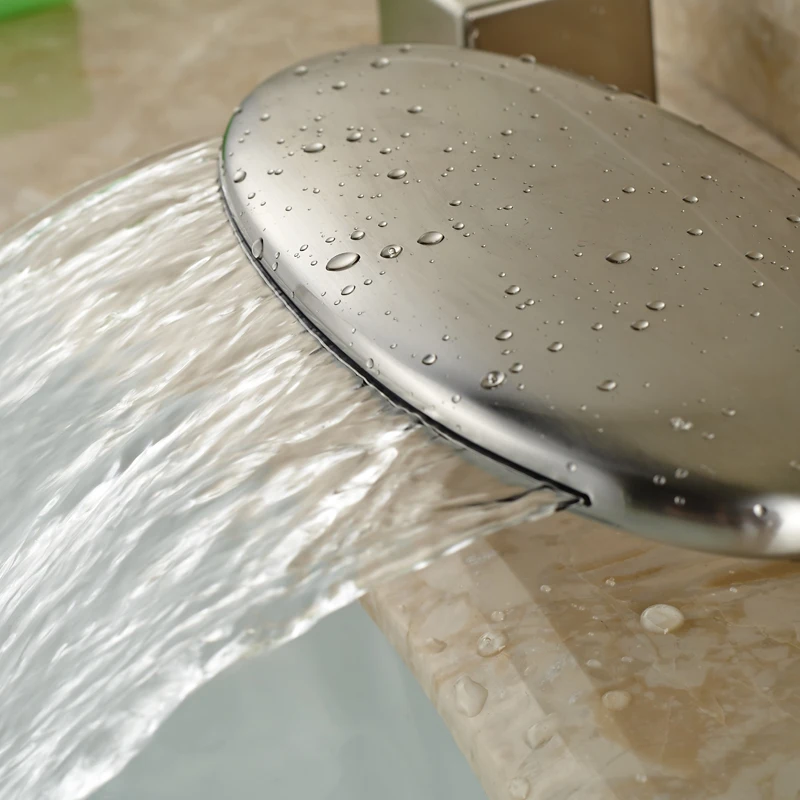 Двойная квадратная ручка 3 шт. смеситель для раковины с креплением на палубе