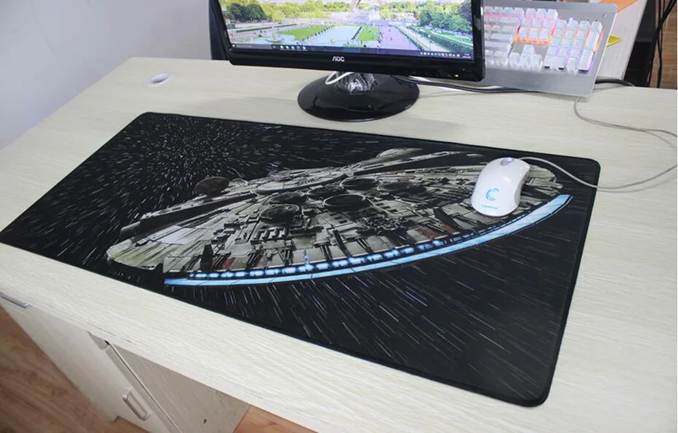 DIY пользовательский игровой коврик для мыши большой коврик для мыши точность блокировки края компьютера ПК клавиатура коврик нескользящий натуральный каучук ноутбук стол колодки
