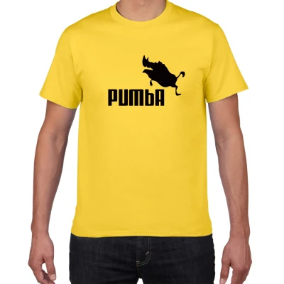 03 yellow Забавная футболка, милые футболки homme Pumba/Pira, мужские хлопковые топы с короткими рукавами, крутая футболка, летний Трикотажный костюм, футболка для мужчин - Цвет: 03 yellow
