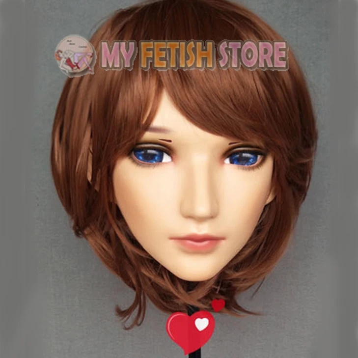 melhor (Jing) Masculino/máscara Resina Meia Cabeça Kigurumi Bjd Máscara Cosplay Anime Japonês Papel Menino Crossdress Boneca Máscara