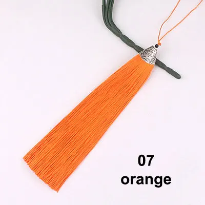 7 orange 2 шт./лот 18 см кисточка декоративная шелковая Сделай Сам кисточки шелковая кисточка швейная ткань аксессуары бахрома отделка для diy Подвеска кисточка Декор - Цвет: 7 orange