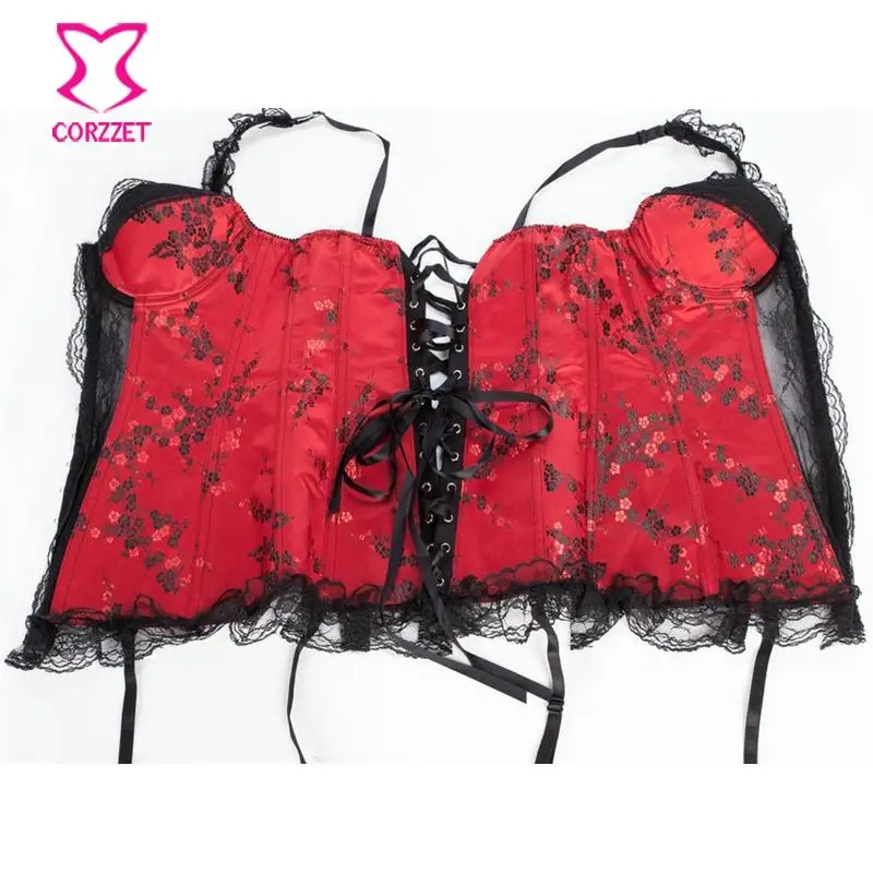 Соблазнительное нижнее белье бюстгальтер с крючком красный атласный и кружевной