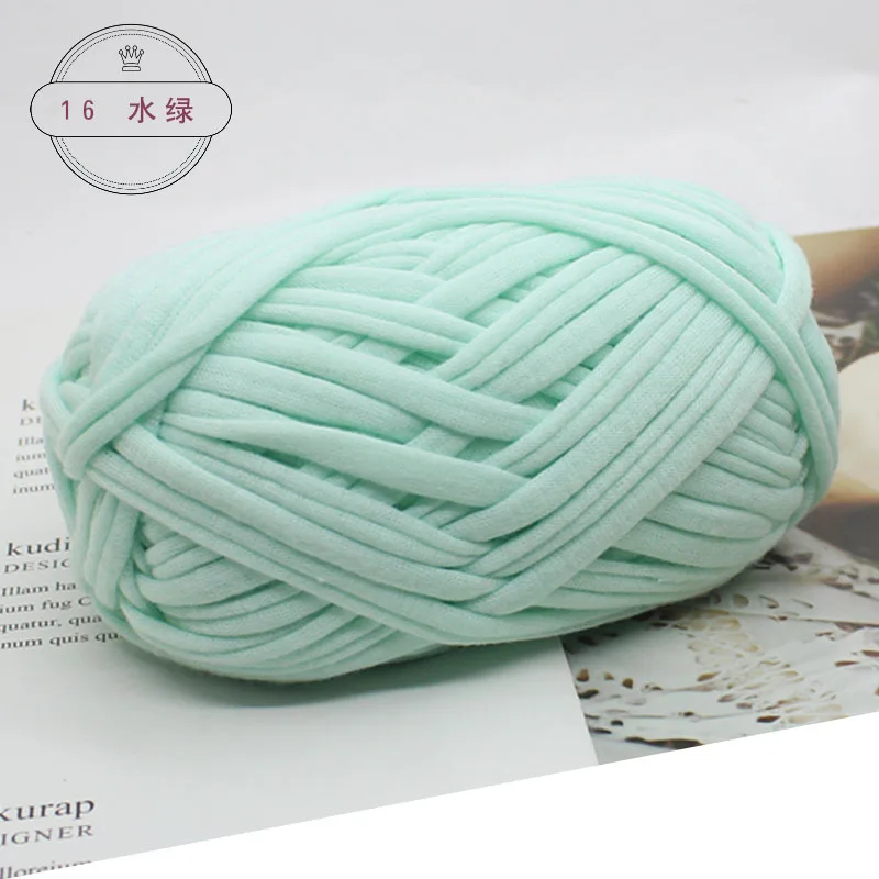 16 water green TPRPYN 100 г = 1 шт. плотная ткань полоска Пряжа Ремесло для ручная вязка крючком DIY подушка одеяло ткань полоса для сумок - Цвет: 16 water green