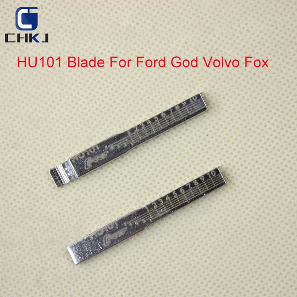 

CHKJ 5/10/50PCS HU101 Blade NO.38 Scale Blank Car Key KD MINI/KD900 Replacement Remote Blade Uncut Metal For Ford God V0lV0 Fox