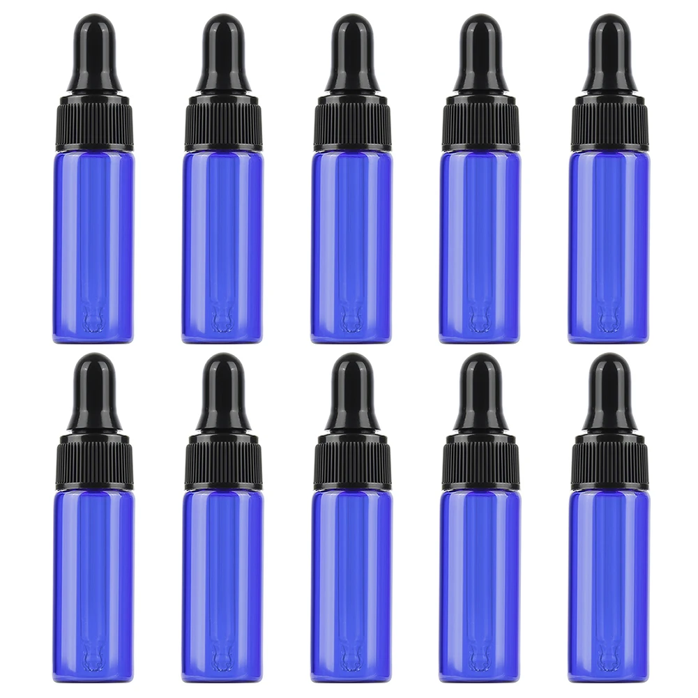 01 blue Aihogard 10 шт. 5 мл эфирное масло капельница стеклянная бутылка портативный дорожный парфюм стеклянный контейнер многоразовые бутылки - Цвет: 01 blue