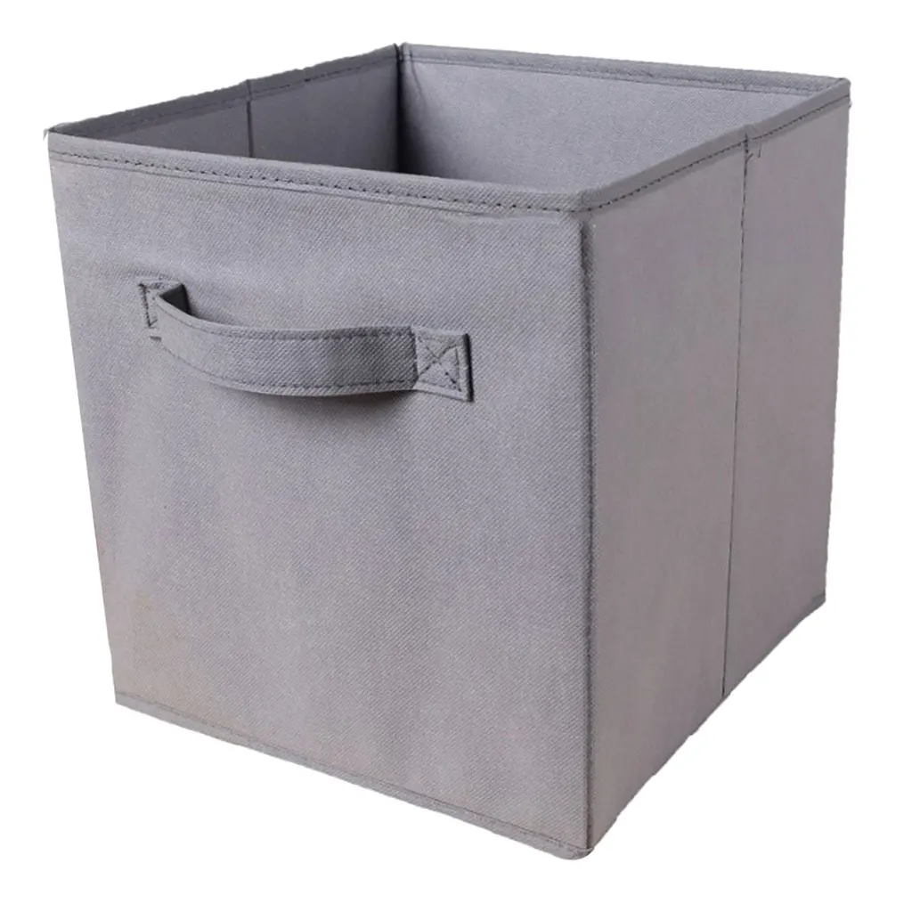 Light Gray Складной кубический контейнер для хранения мелочей, органайзер, корзина, тканевый ящик, органайзер, контейнер, коробка - Цвет: Light Gray