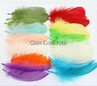 300pcs selected big goose feathers bulk goose nagoire loose feathers mixed colors 12cm 20cm