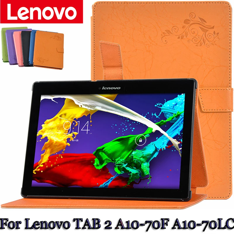 Магнит кожа case подставка для lenovo tab 2 a10-70f a10-70lc 10.1 дюймов раскладушка for tablet pu