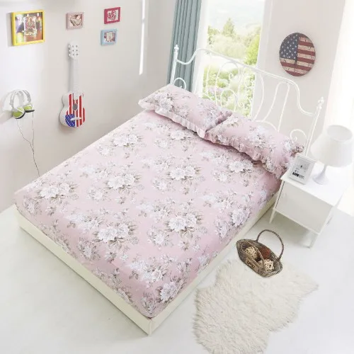 fitted sheet 12 Простыня из хлопка с эластичным резиновым подолом, простыня, постельное белье с глубоким карманом, двойная простыня, размер 160X200 см - Цвет: fitted sheet 12