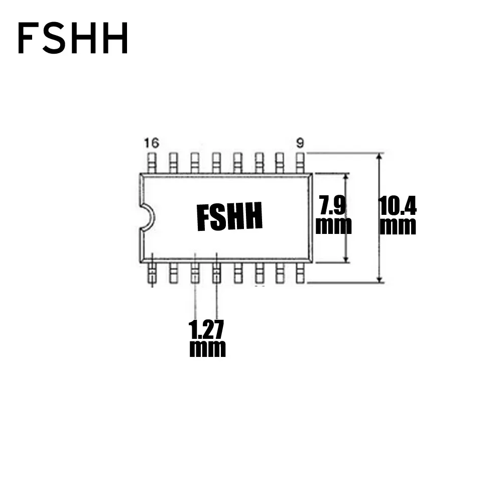 FSHH 300mil SOP16 to DIP16 wide programmer adapter SOIC16 to DIP16 socket contains pin width 10.4MM