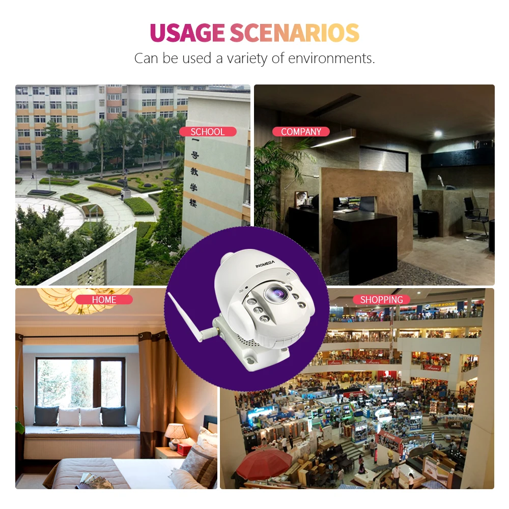 INQMEGA мини 2,5 дюймов PTZ скоростная купольная IP камера WiFi 2MP 1080P Беспроводная CCTV камера наружная Водонепроницаемая панорамируемая ИК двухсторонняя аудио