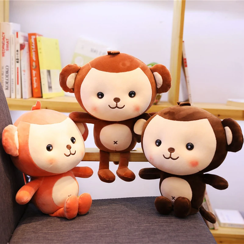1 шт 40/50 см Милая обезьяна животное плюшевый кукольный ребенок Kawaii Плюшевые игрушки Мягкие хлопковые игрушки «обезьяна» детский подарок на день рождения для мальчика