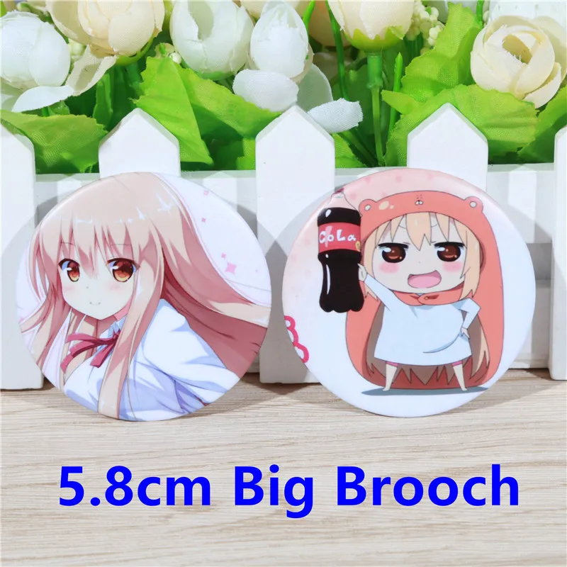 FFFPIN 5,8 см мультфильм Himouto мультипликационный персонаж дома Умару брошь японская сестра нагрудник значок аниме булавка большая монета значок ткань рюкзак сумка Декор