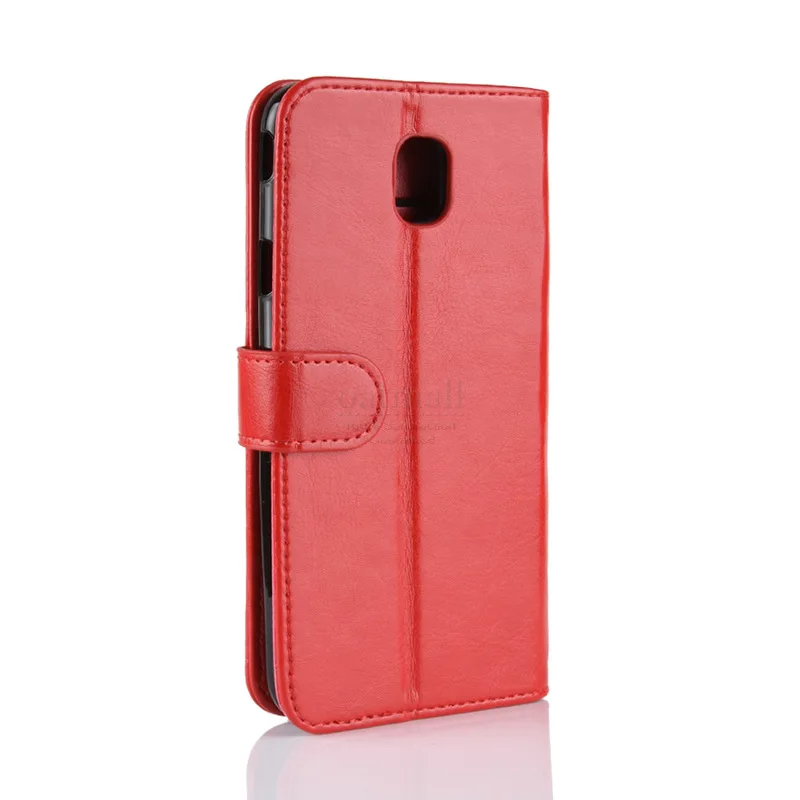 Премиум винтажный кожаный чехол книжка с откидной крышкой для Samsung Galaxy J3 2018