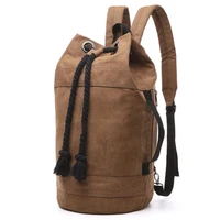 zhierna mens bag mens backpack mens schoolbag canvas shoulder fashion couple bucket bag womens backpack drawstring pack