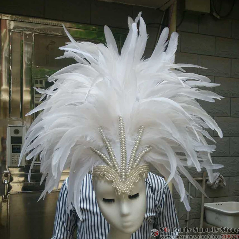 Роскошный женский головной убор высокого качества с перьями уникальные подарки