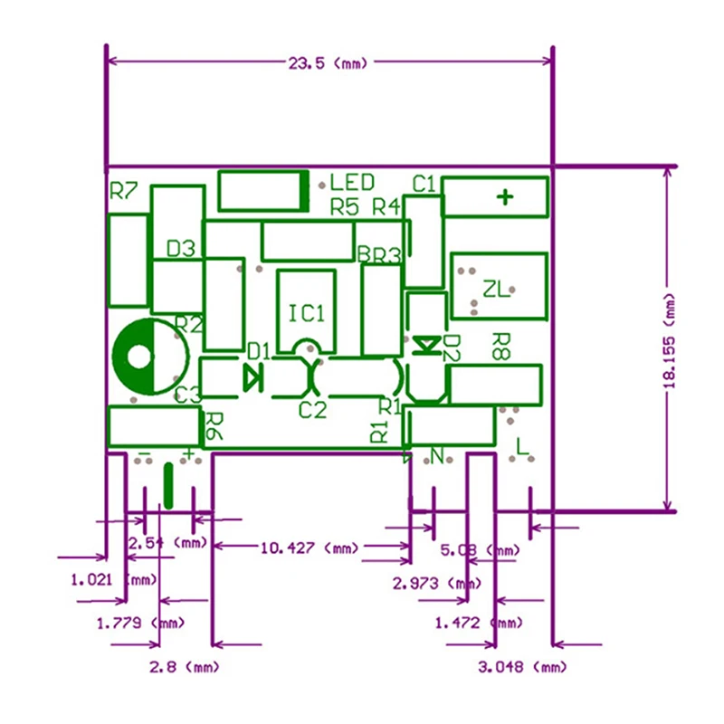 HUXUAN 1 шт. мини AC-DC 110 в 120 в 220 в 230 В до 5 в 12 В конвертер плата модуль питания