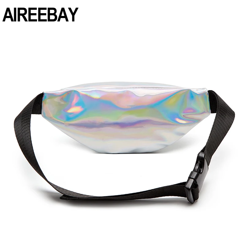 Новинка 2020 голографическая поясная сумка AIREEBAY для женщин золотая черная с