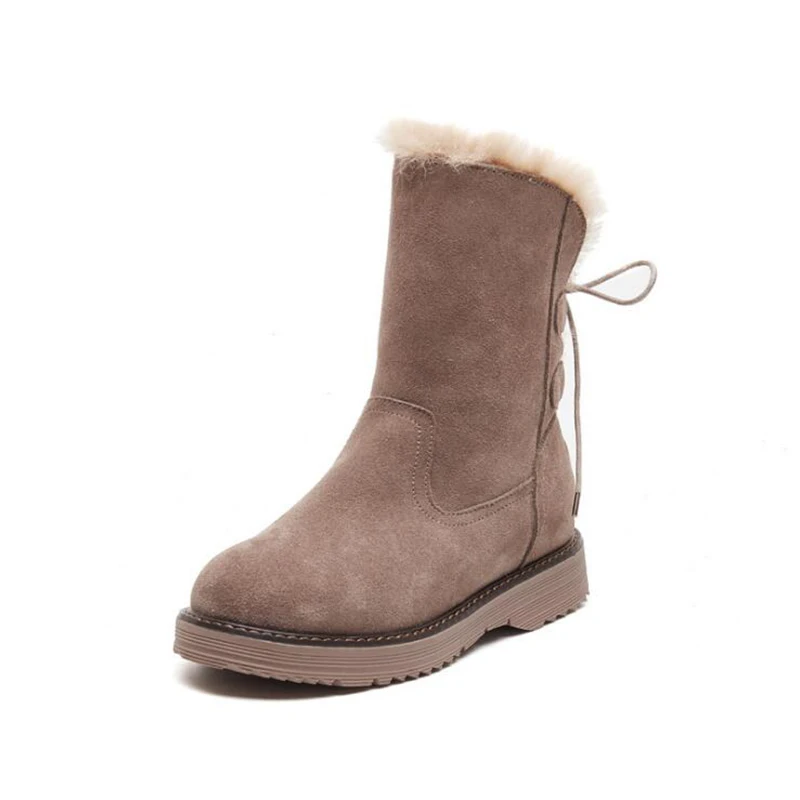 Модные женские зимние ботинки черного цвета утолщенные zapatos de mujer на плоской