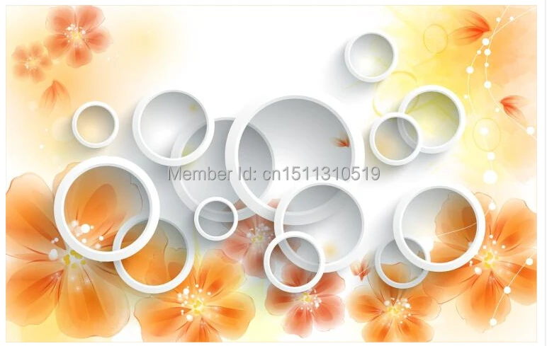 Free shipping custom 3D large murals simple flower television sofa bedroom wall wallpaper stereo | Обустройство дома