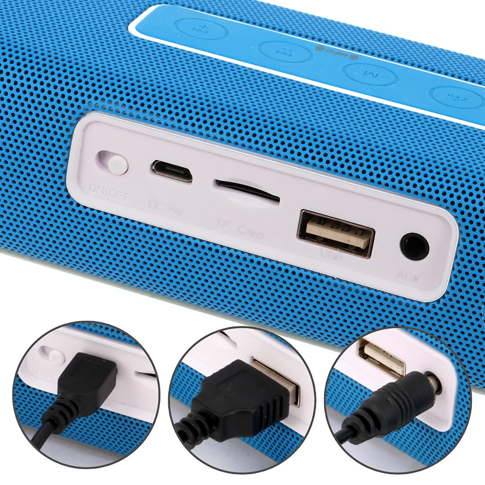 Tournedosl Высокое Качество Мини Bluetooth Динамик NFC Micro SD Aux in Hands free Стерео FM Радио