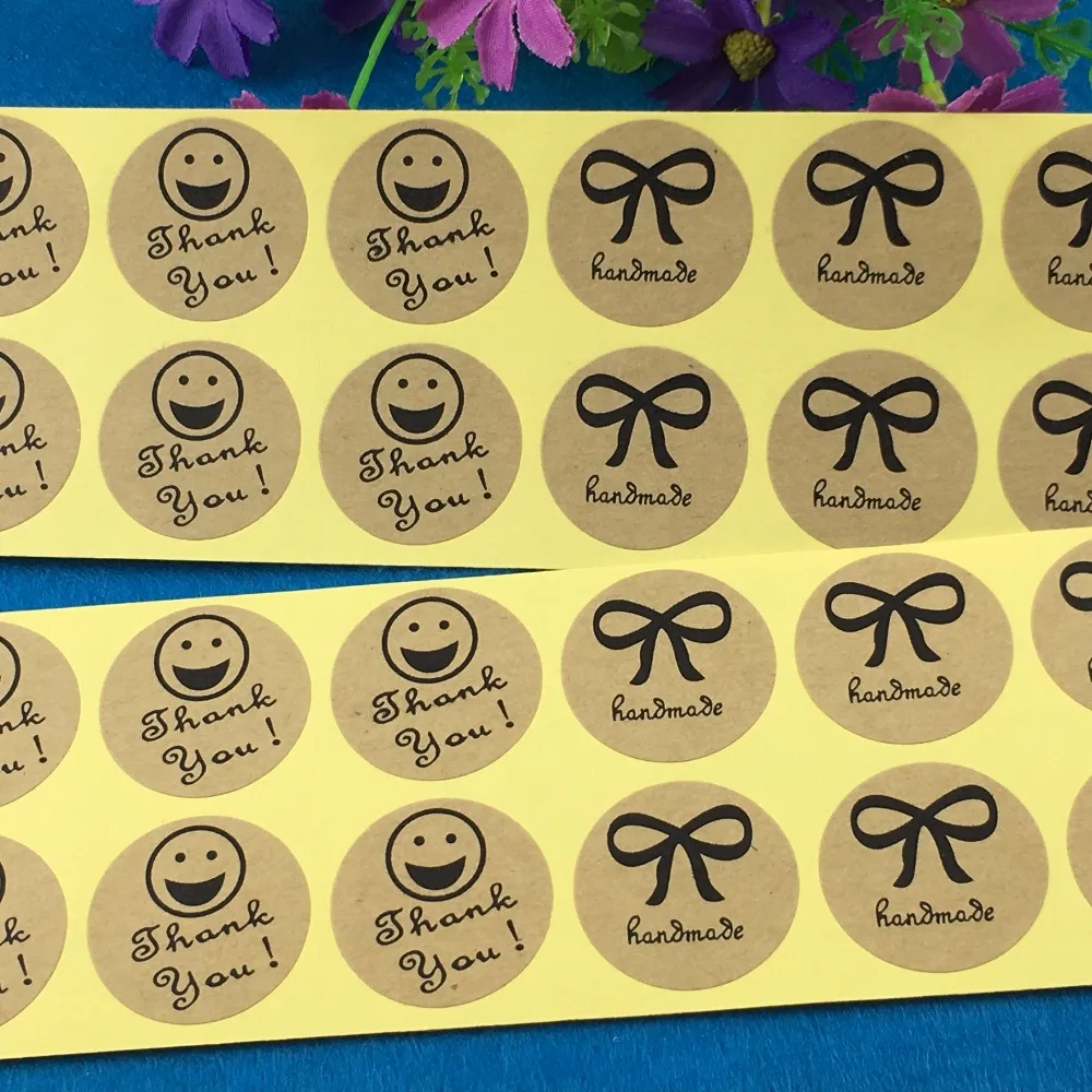 5000 шт./лот крафт Пустая Картонная коробка полуулыбающееся лицо &quotспасибо&quot