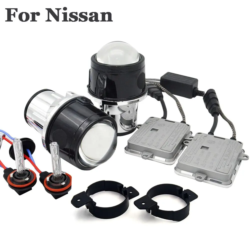 for Ninssan 2,5 дюймов HID Bi xenon(би ксенон противотуманный прожектор объектив с 55 Вт AC H11 xenon kit для универсального/Ford/Toyota/Nissan Автомобильные фары усовершенствованная лампа - Цвет: for Ninssan