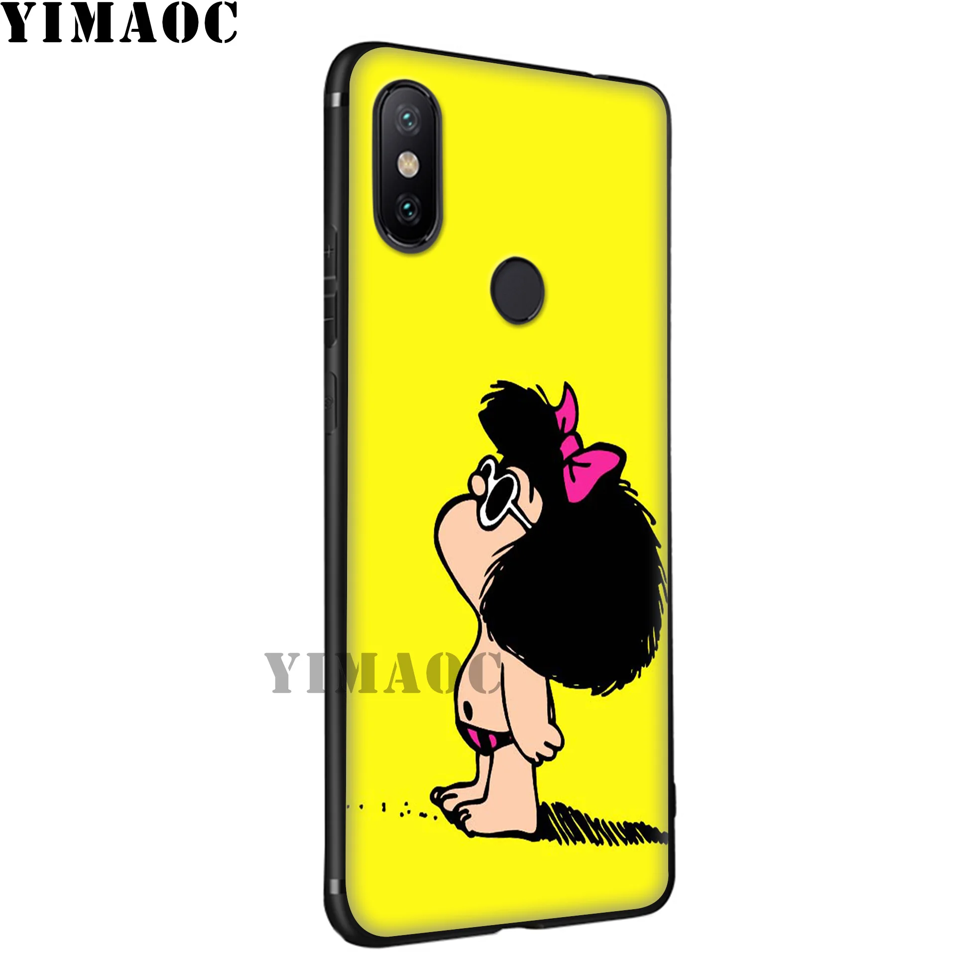 YIMAOC Mafalda Cute Cartoon Soft Case for Xiaomi Mi 9T 9 8 Se 6 MAX 3 A1 A2 Lite MiA1 MiA2 CC9E CC9 6X 5X POCOPHONE F1 |